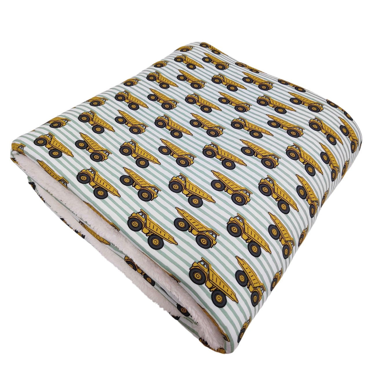Dump Trucks Fuzzy Bamboo Blanket