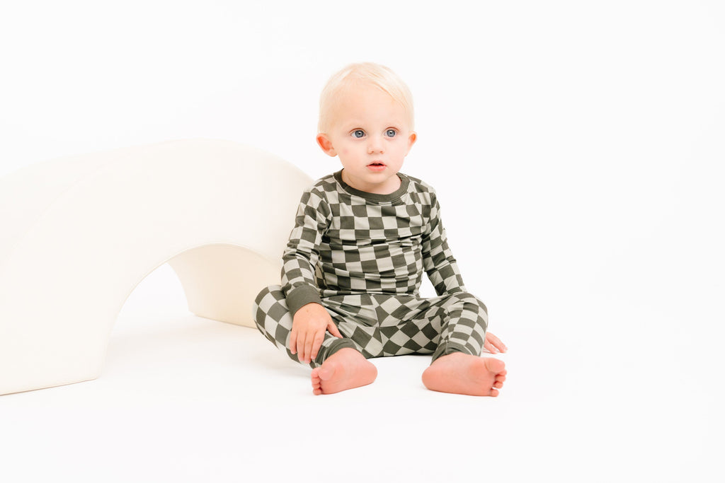 Pine Checkered Bamboo Set