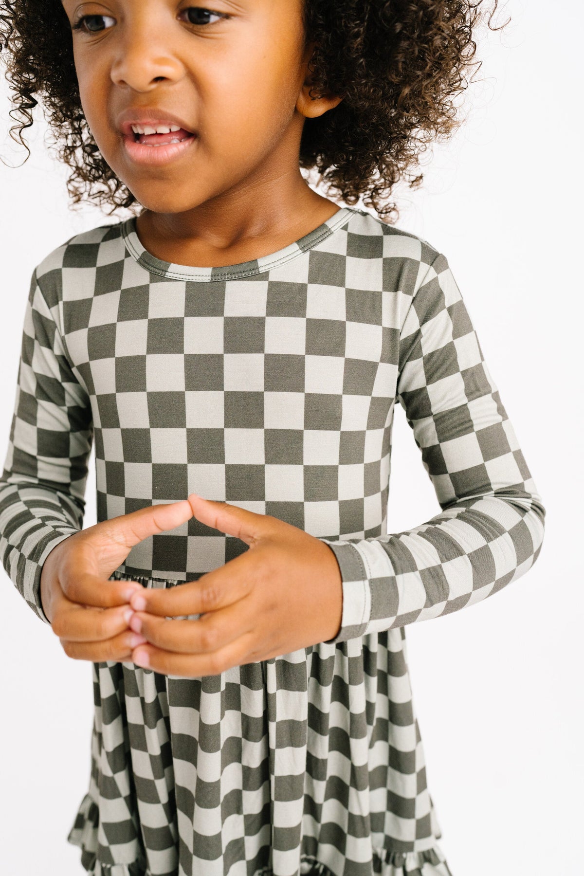 Pine Checkered Bamboo Dress