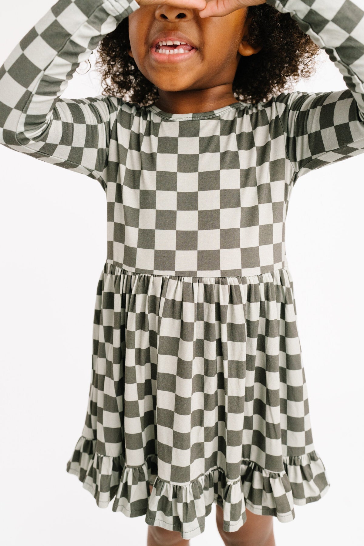 Pine Checkered Bamboo Dress