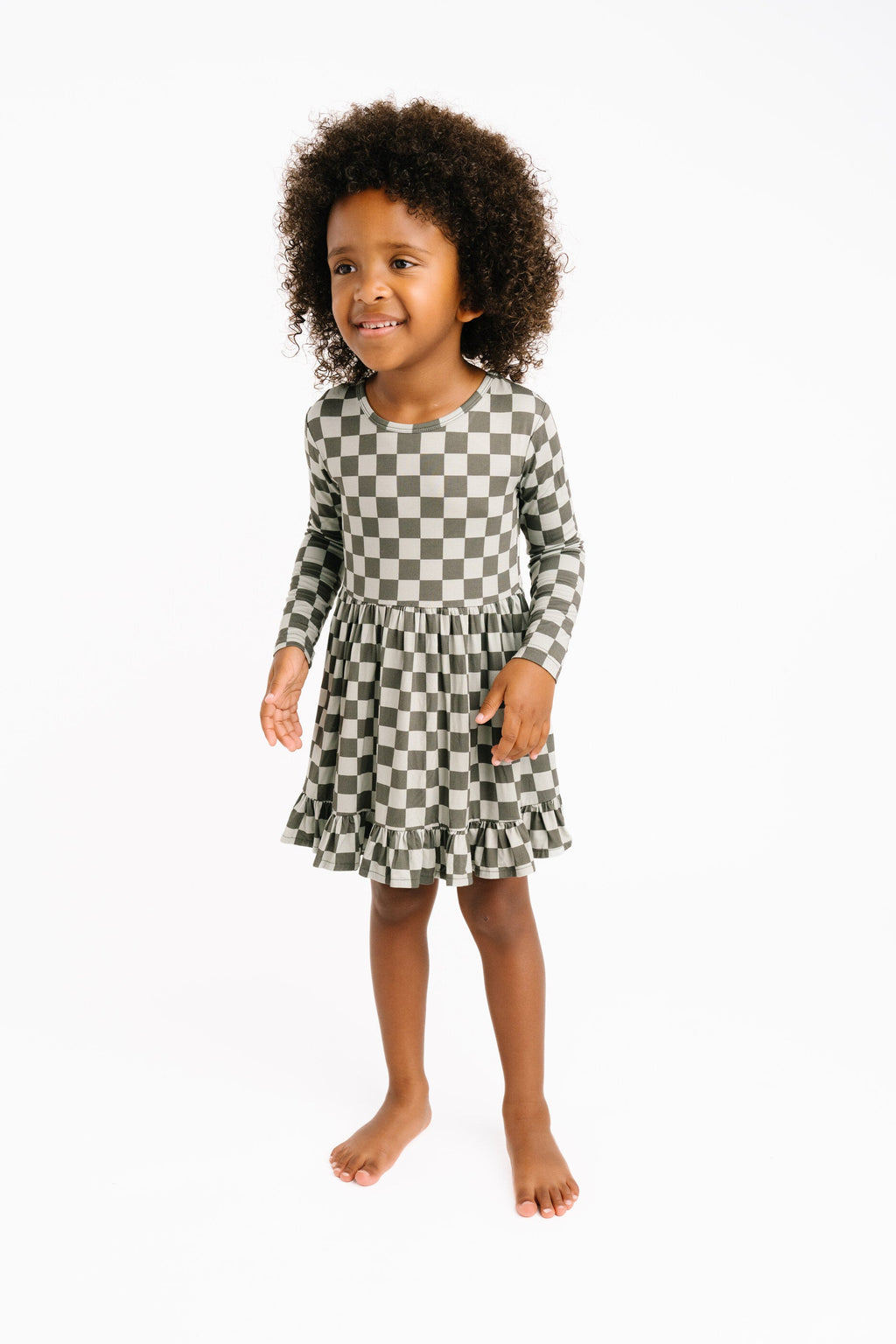 Pine Checkered Bamboo Dress