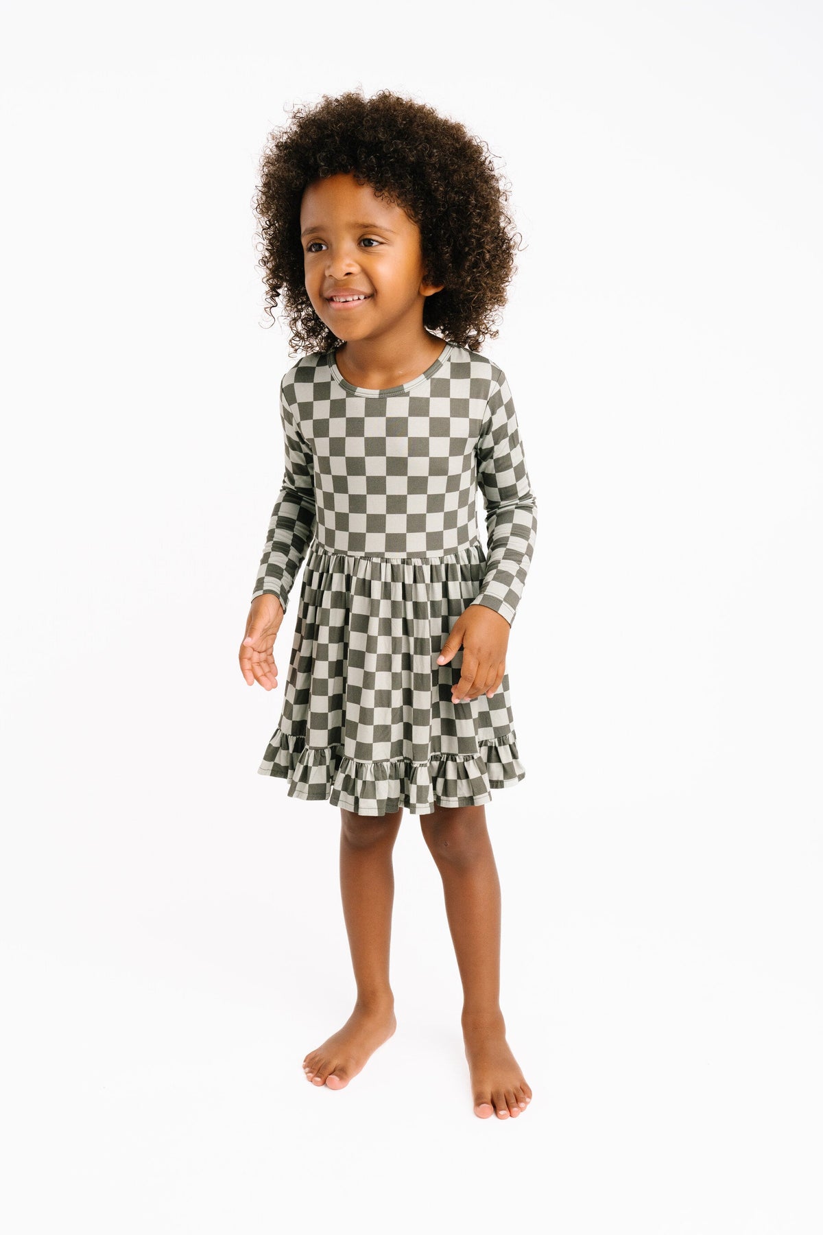 Pine Checkered Bamboo Dress