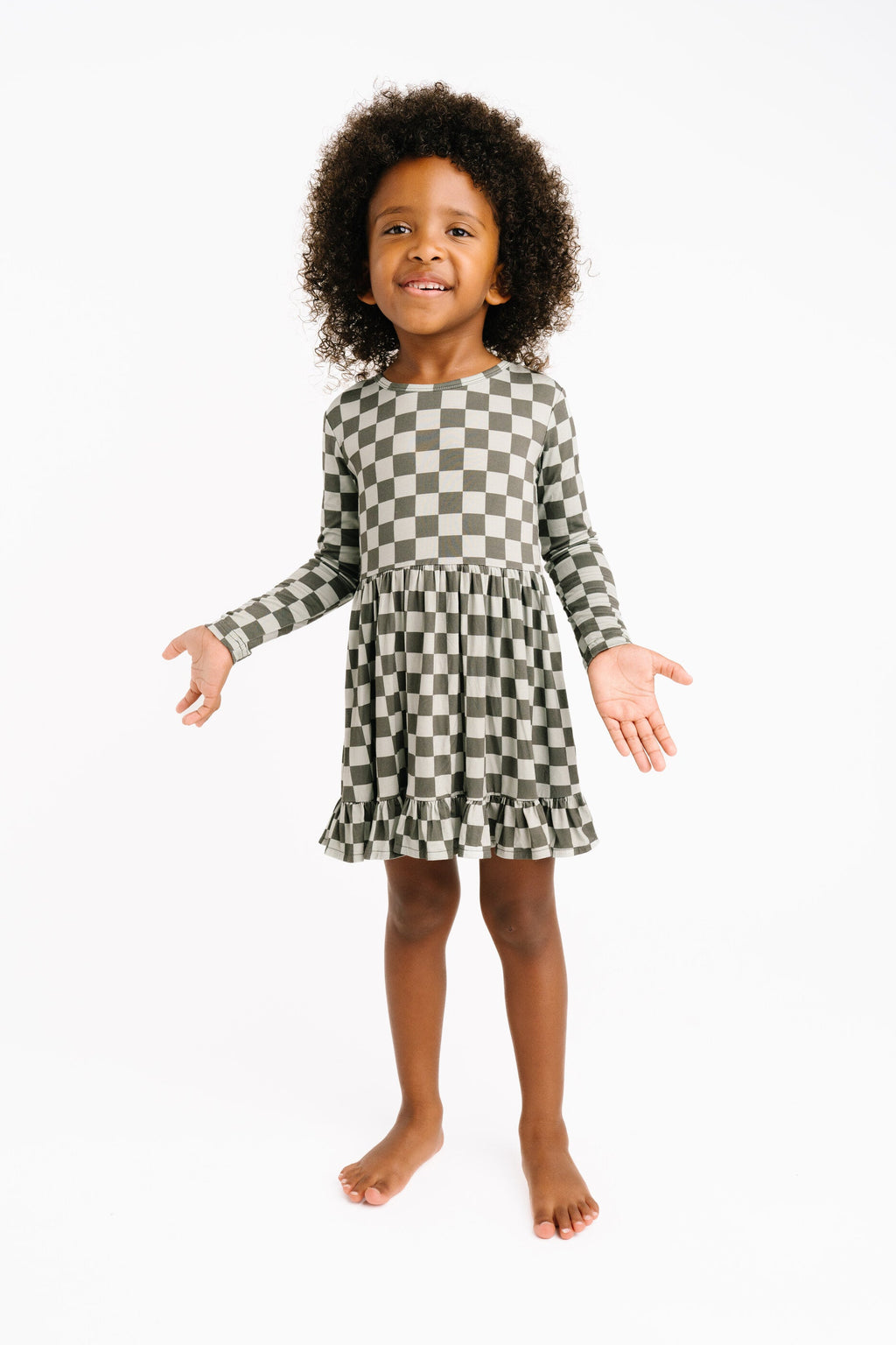 Pine Checkered Bamboo Dress