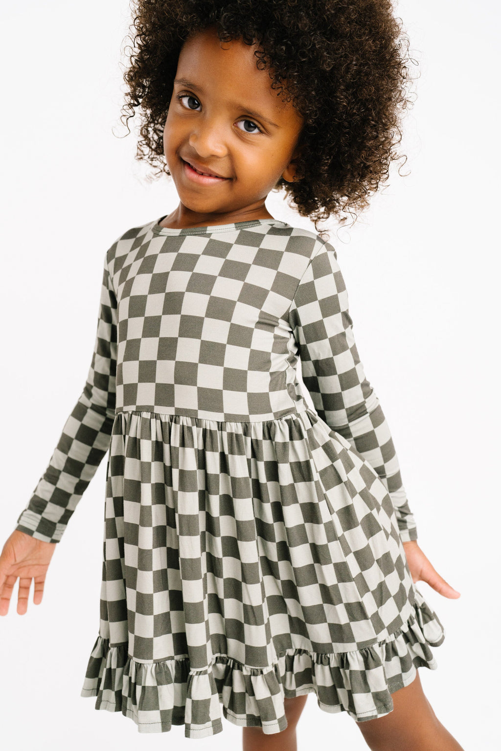 Pine Checkered Bamboo Dress