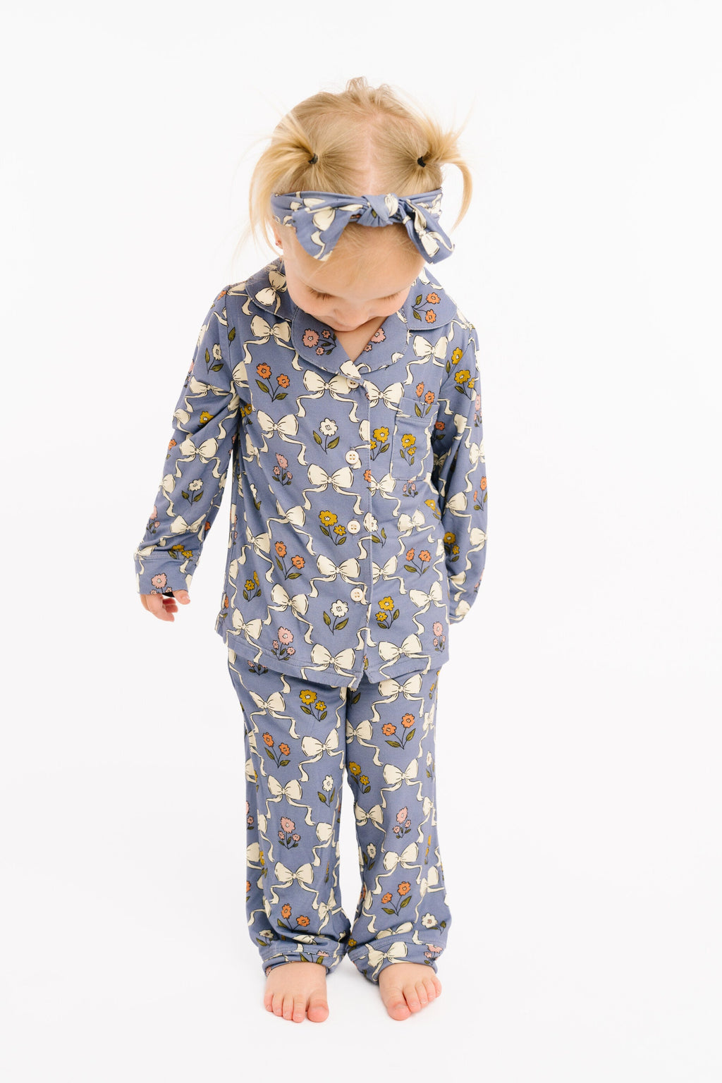 Bow Blooms Bamboo Button Up Set