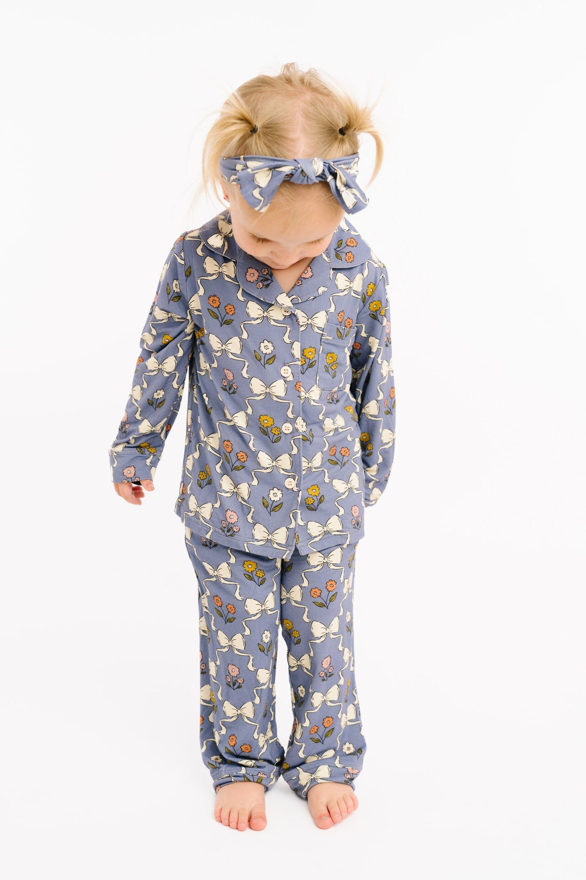 Bow Blooms Bamboo Button Up Set