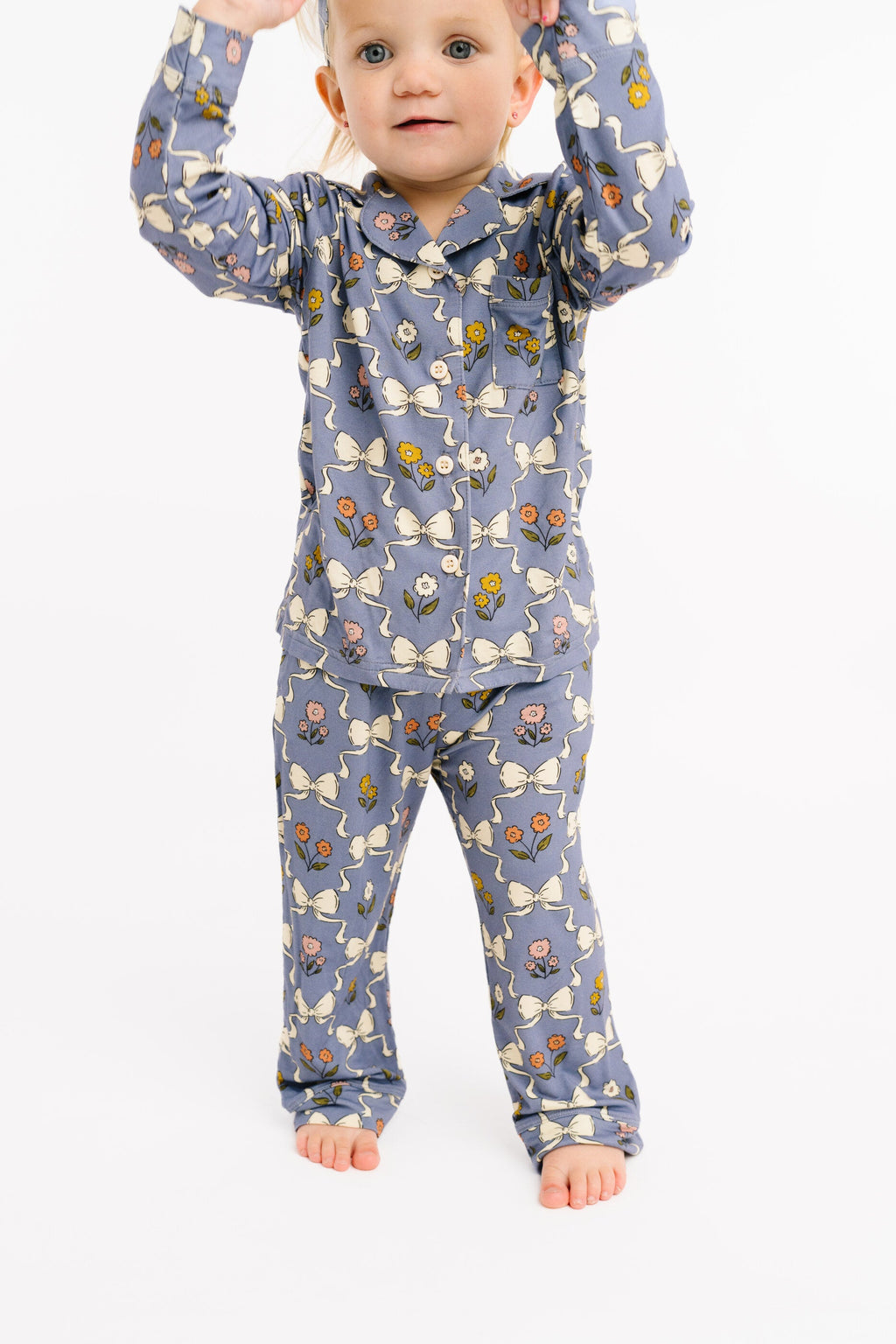 Bow Blooms Bamboo Button Up Set