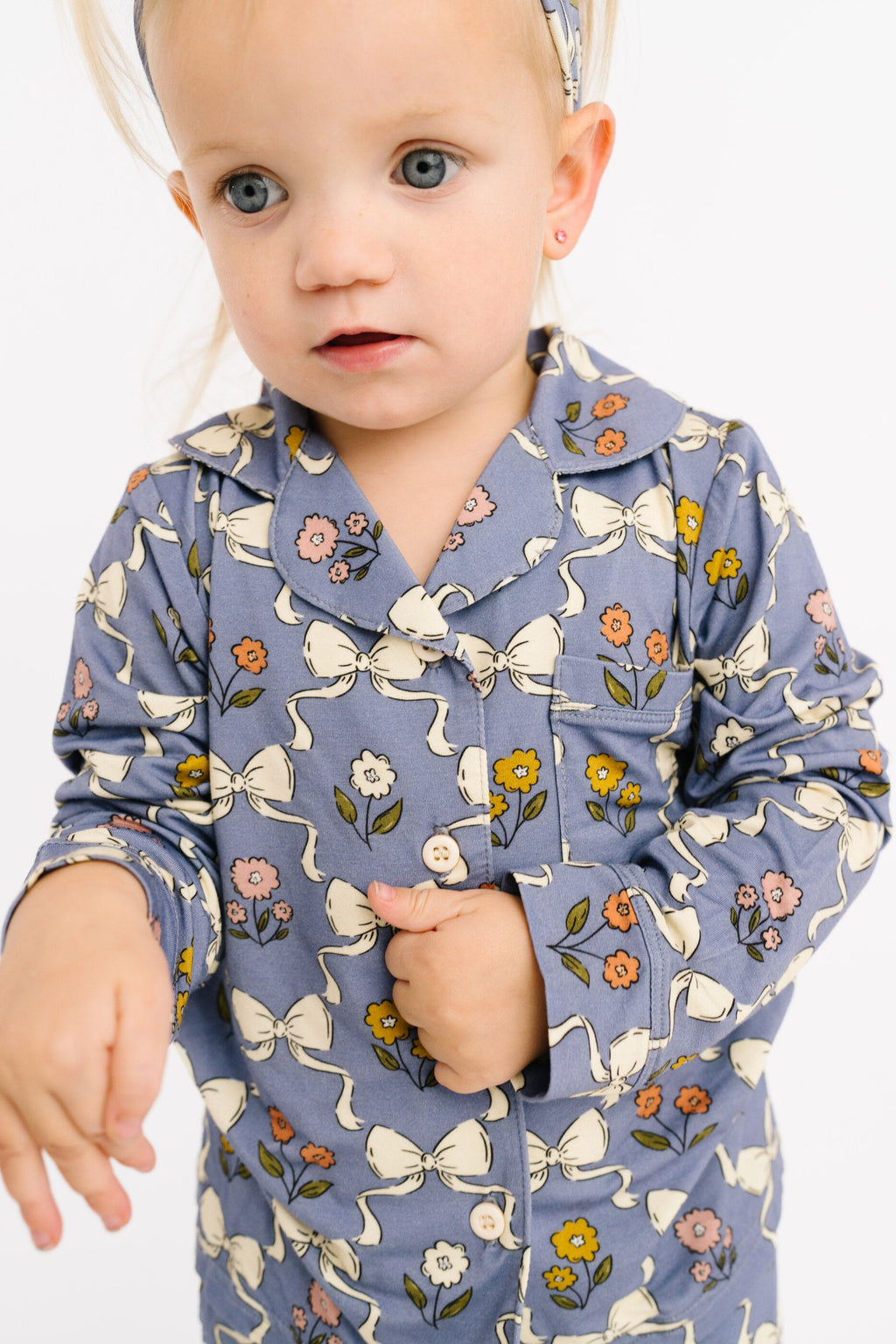 Bow Blooms Bamboo Button Up Set