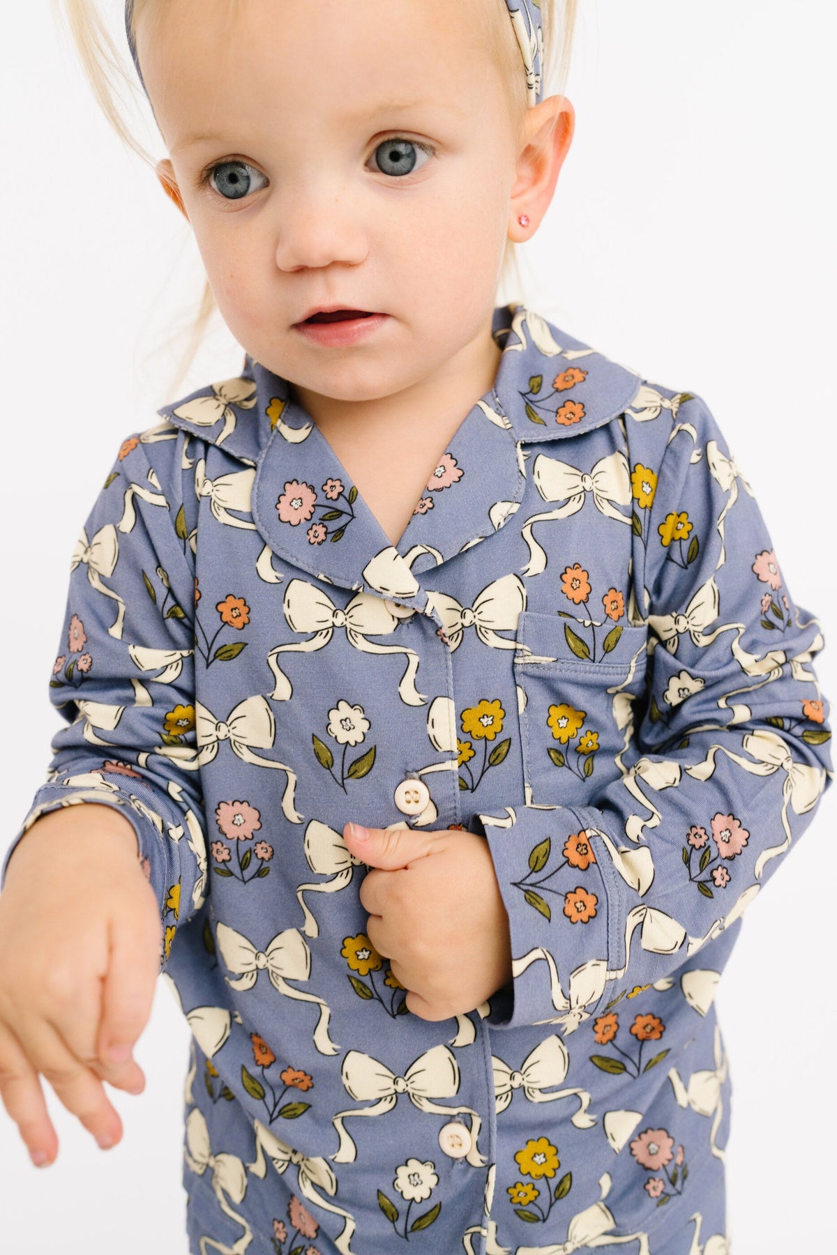 Bow Blooms Bamboo Button Up Set