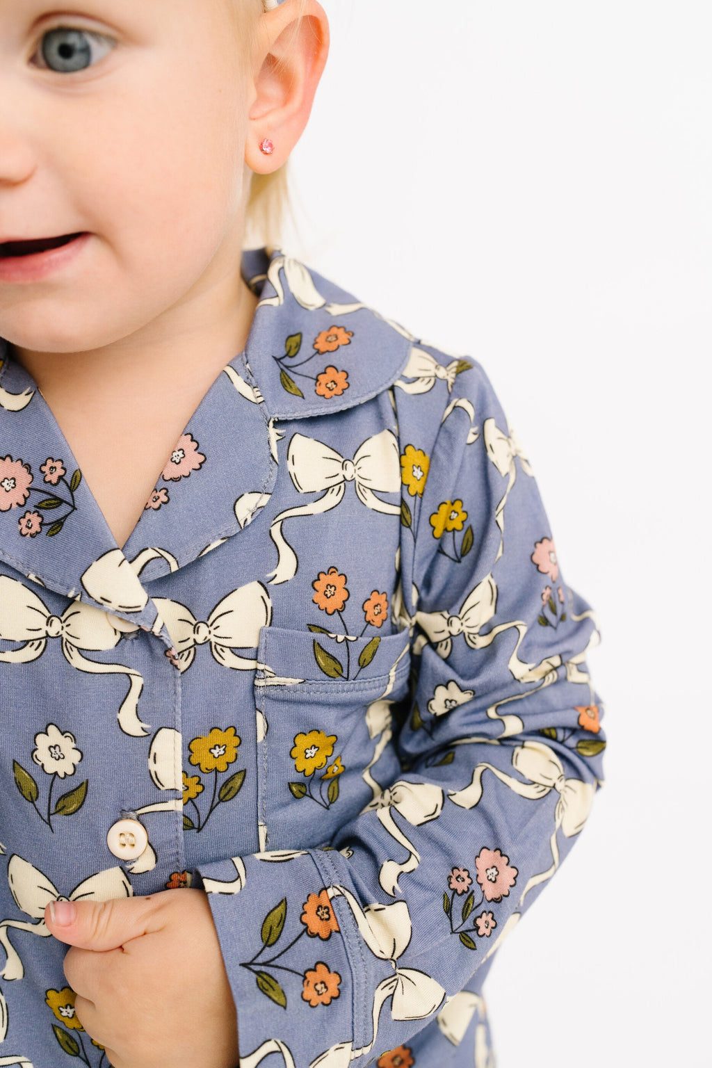Bow Blooms Bamboo Button Up Set