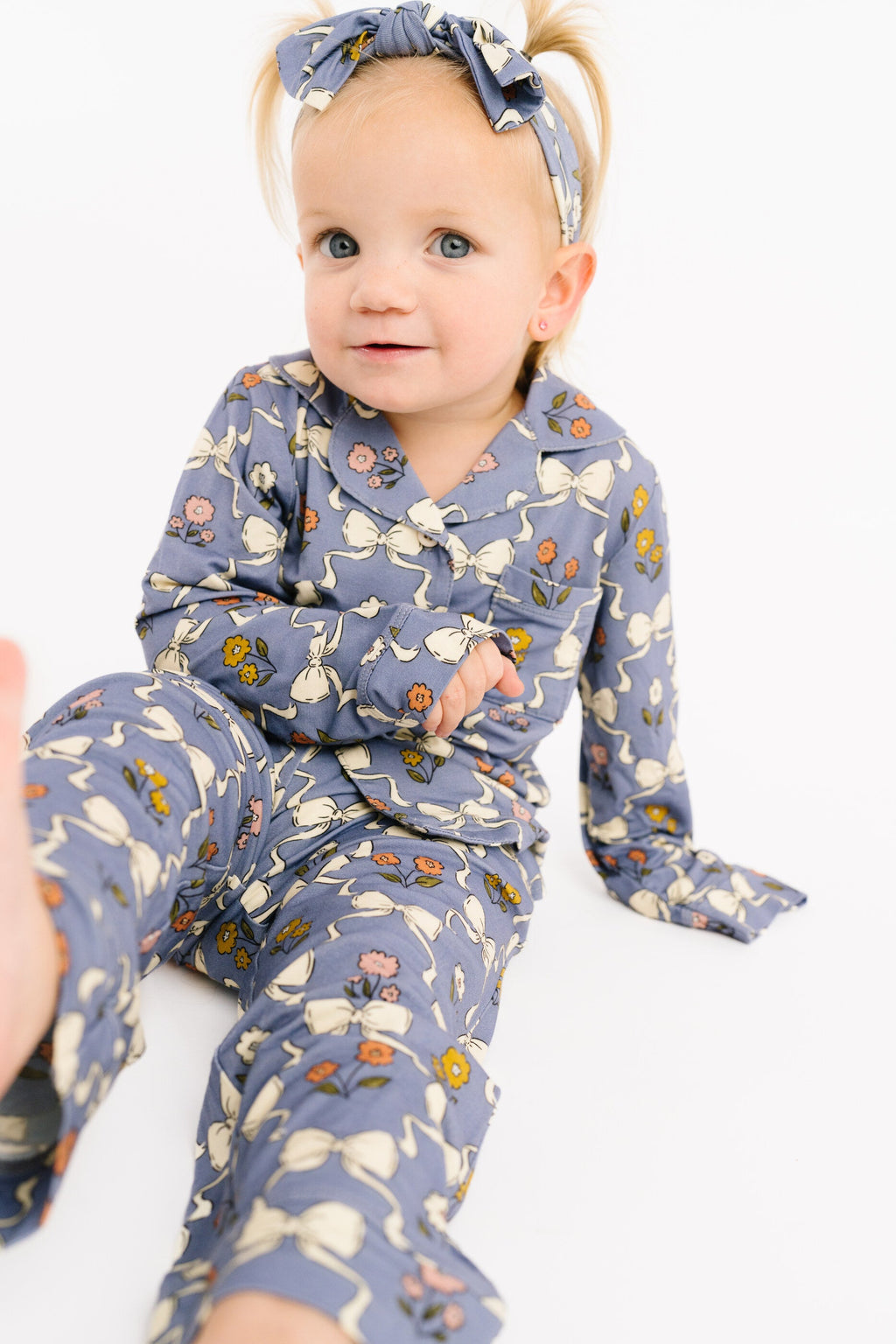Bow Blooms Bamboo Button Up Set