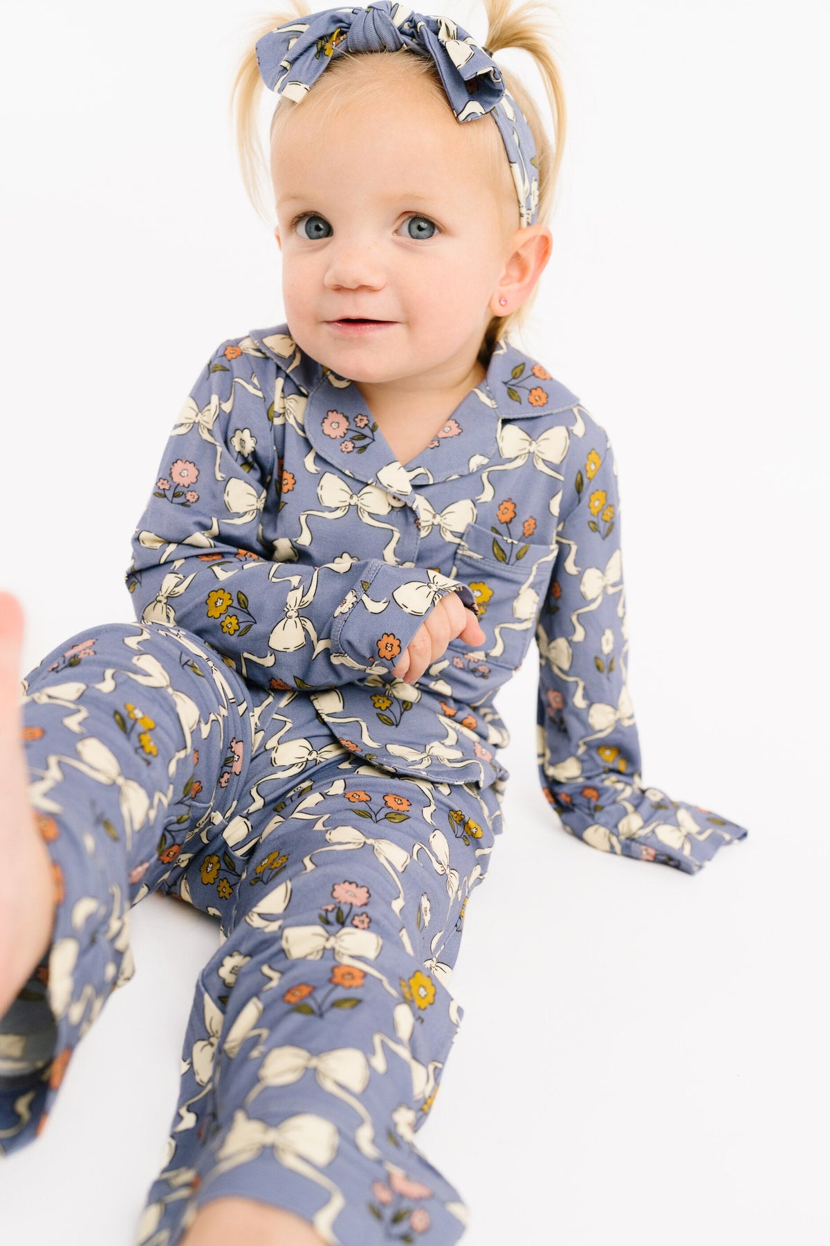 Bow Blooms Bamboo Button Up Set