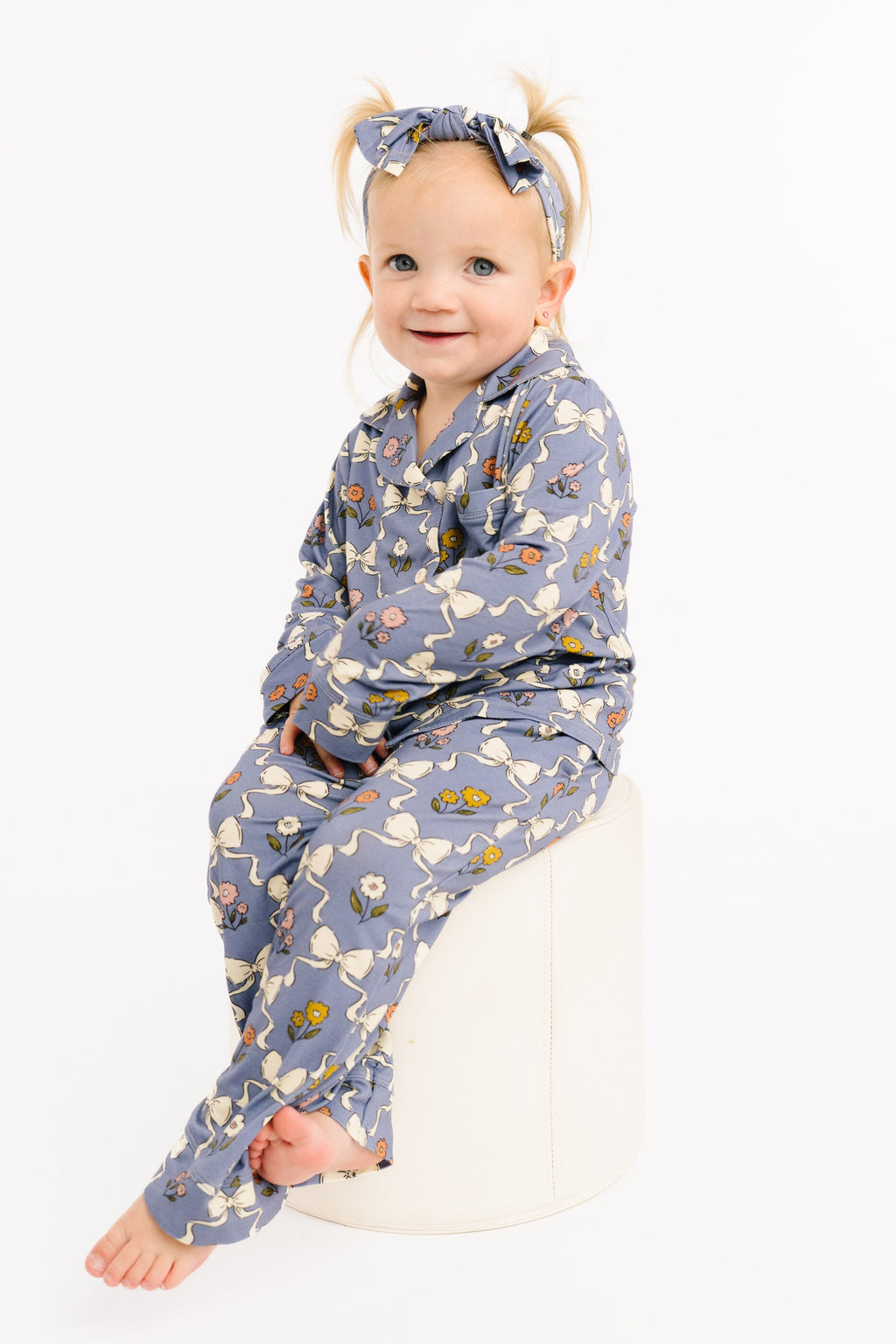 Bow Blooms Bamboo Button Up Set