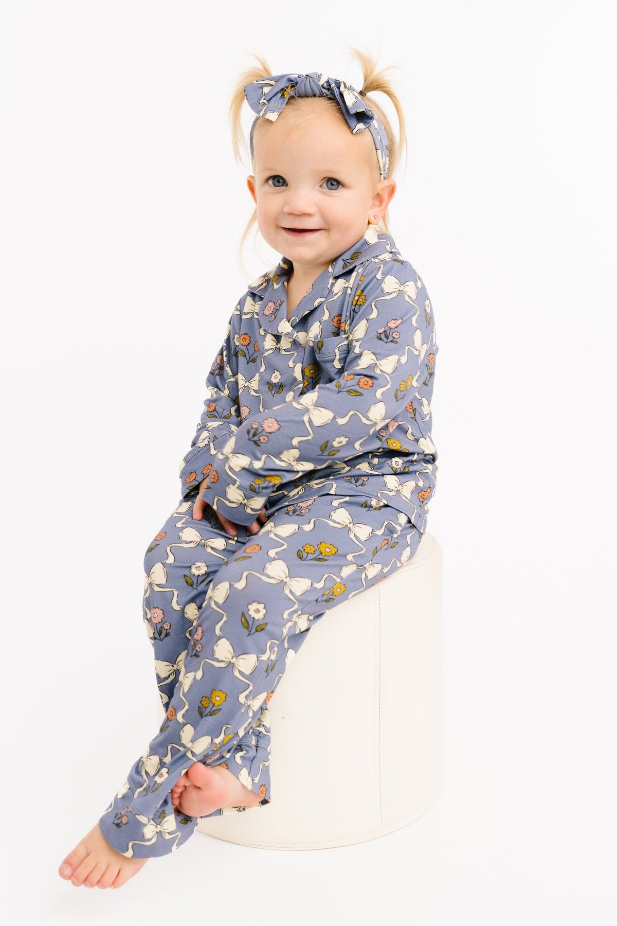 Bow Blooms Bamboo Button Up Set