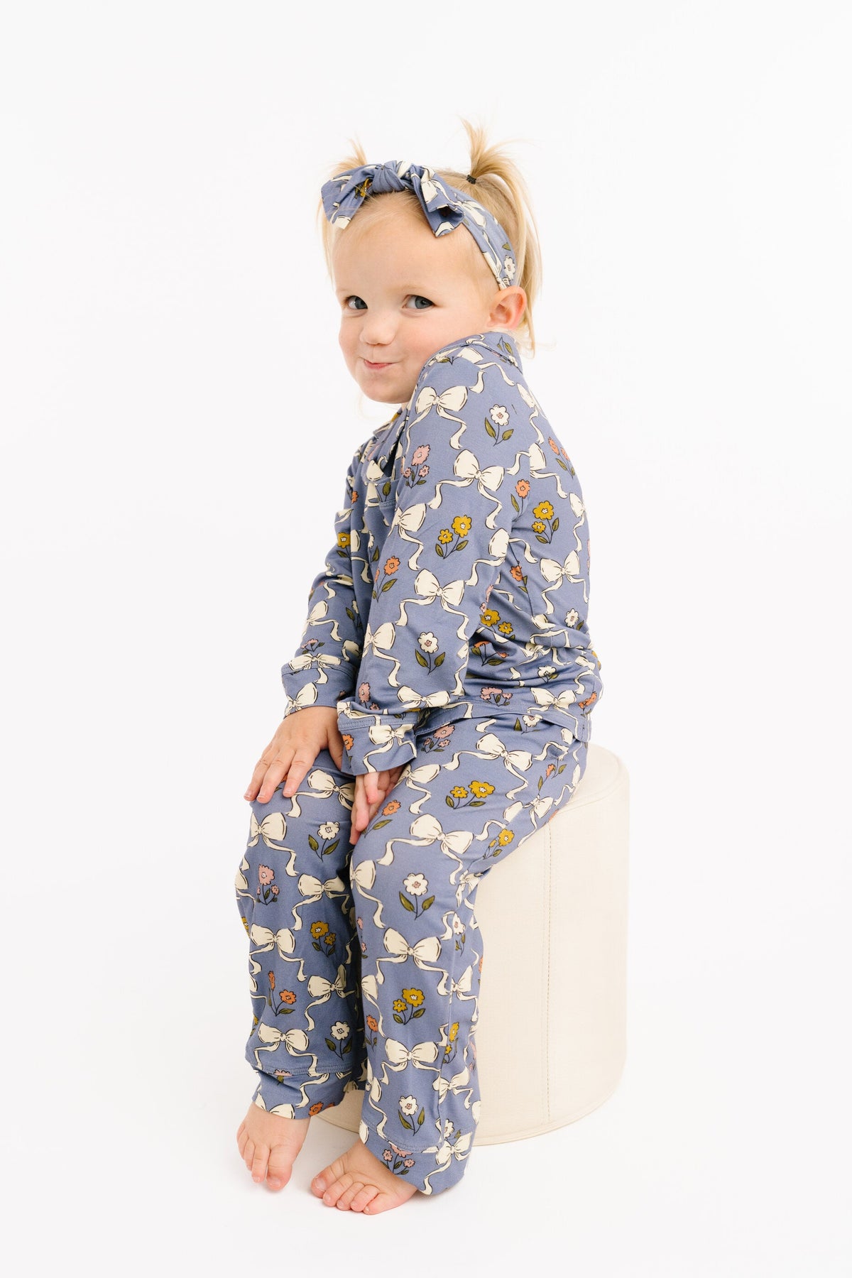 Bow Blooms Bamboo Button Up Set
