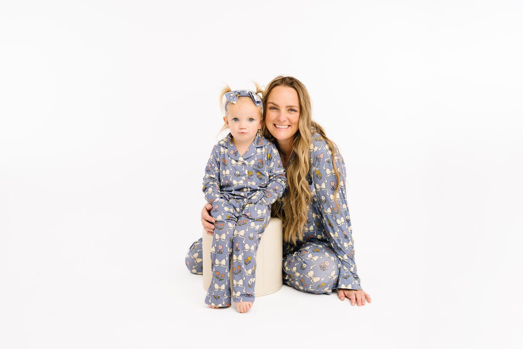 Bow Blooms Bamboo Button Up Set